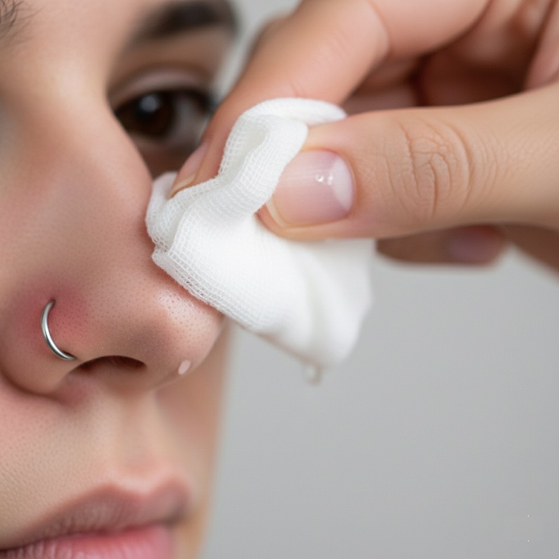 infected nose piercing