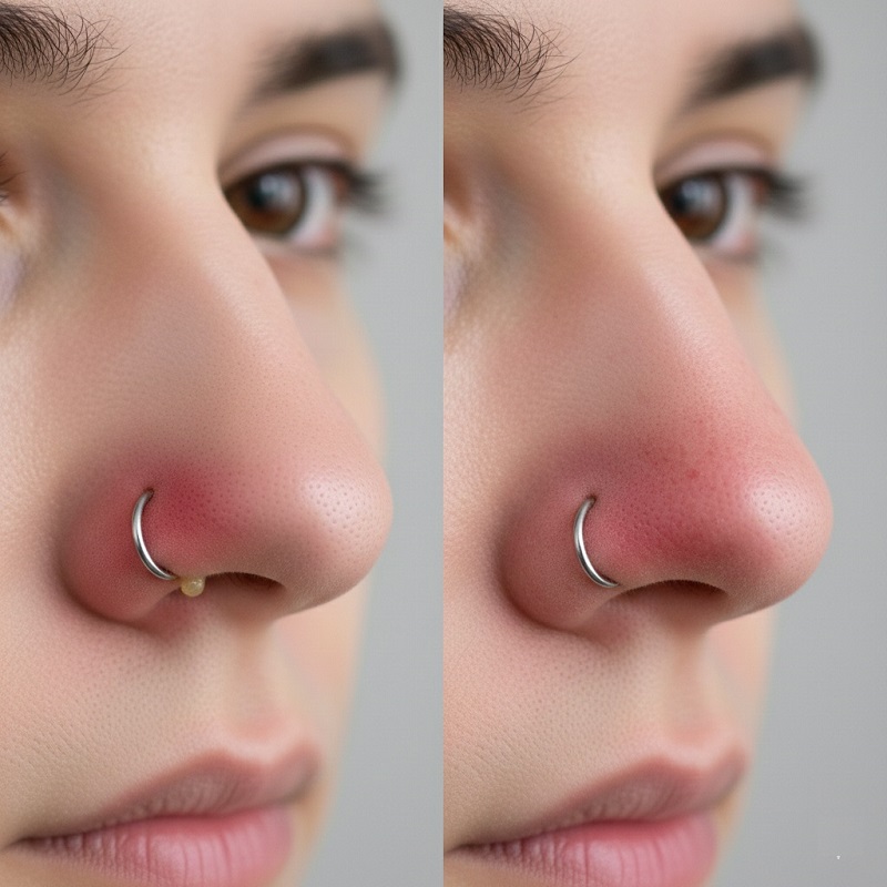 infected nose piercing