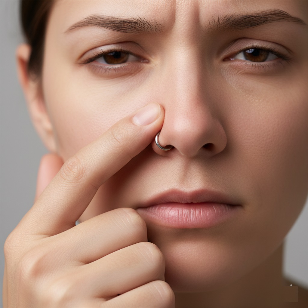 infected nose piercing