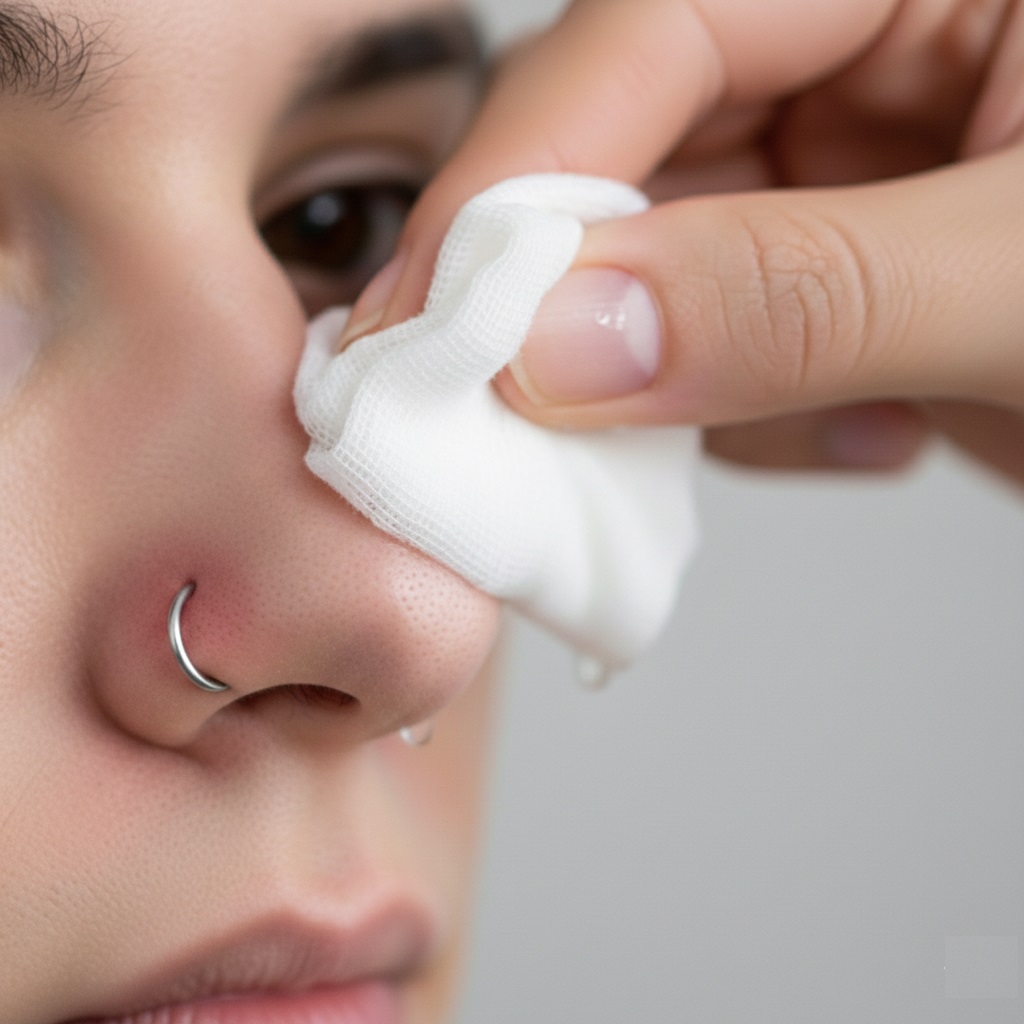 infected nose piercing