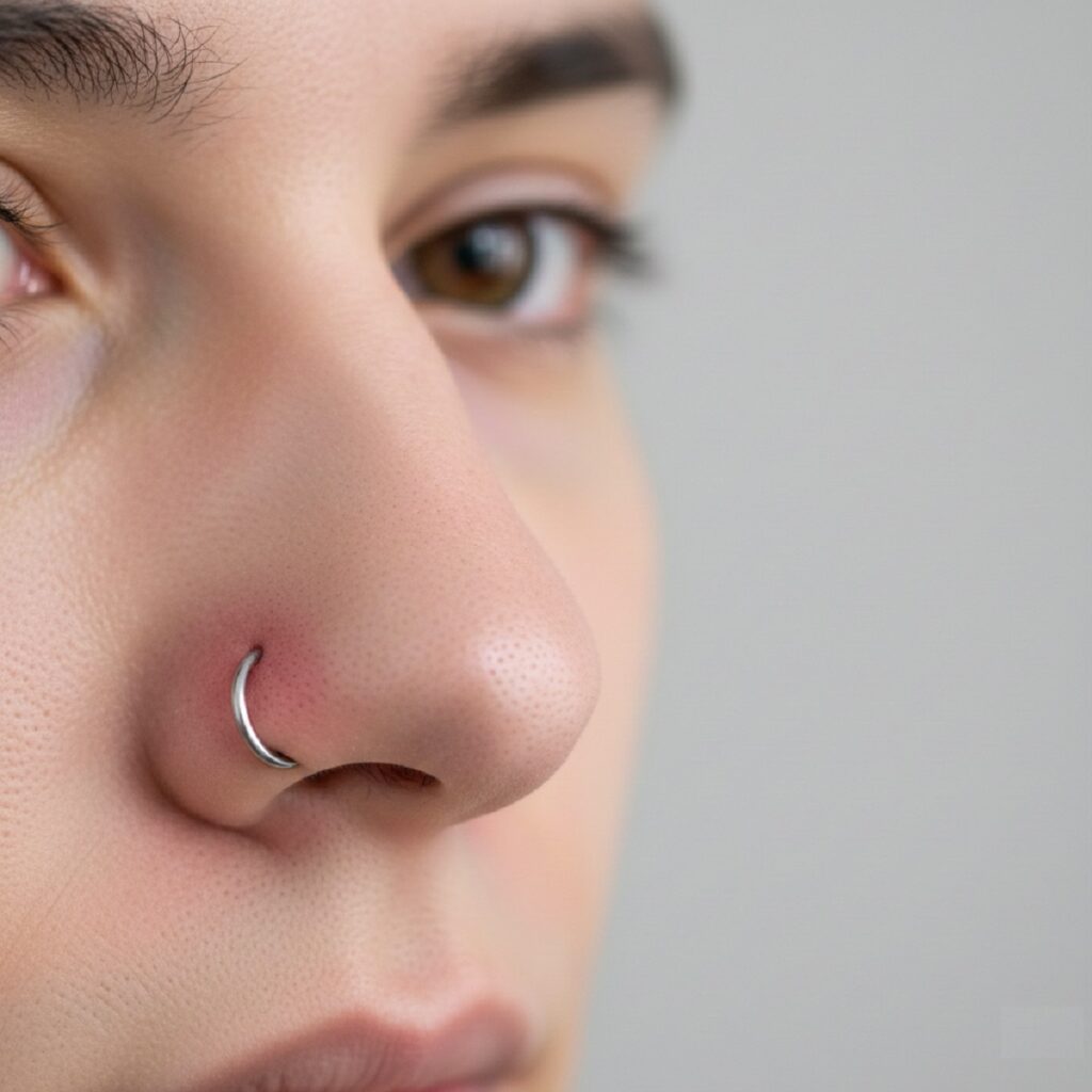 infected nose piercing