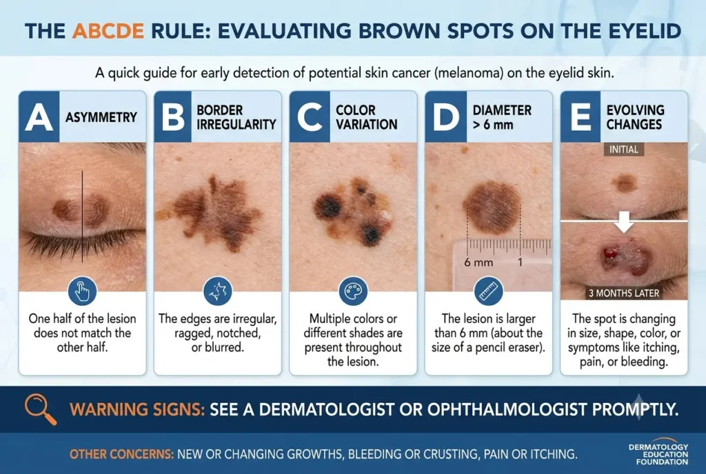 Brown Spot Eyelid