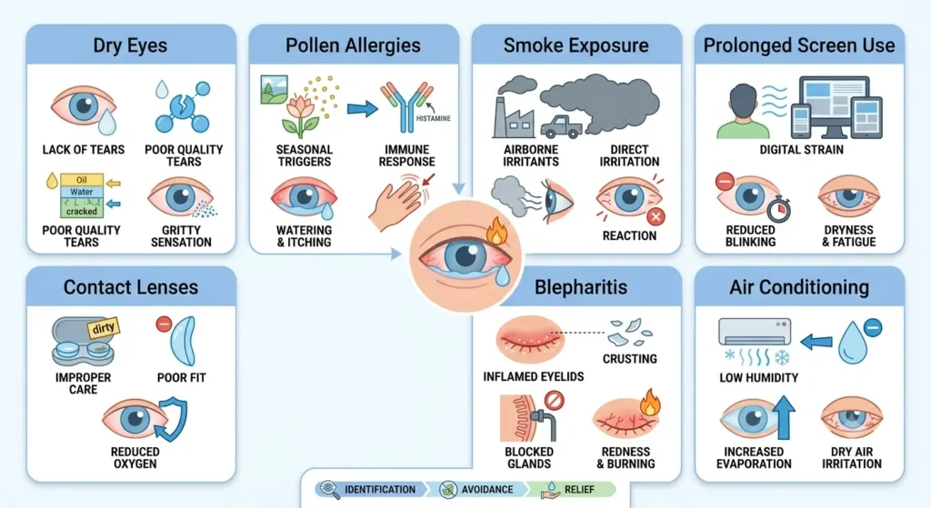 How to Cure Burning Watery Eyes