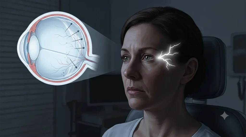 Seeing Flashes of Light in Eyes