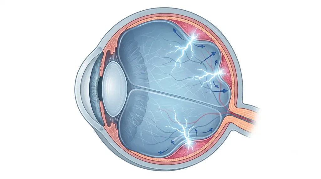 Seeing Flashes of Light in Eyes
